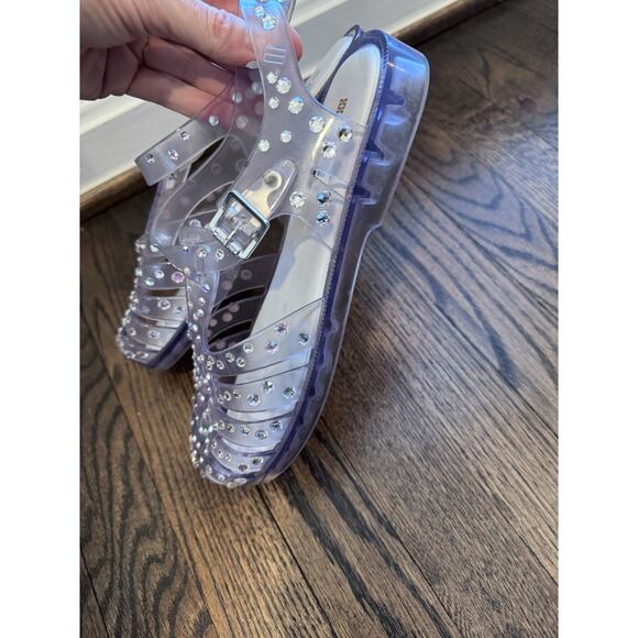 MELISSA Possession Crystals Women's Jelly Sandals Sz 7 NWT $500 - Picture 15 of 16